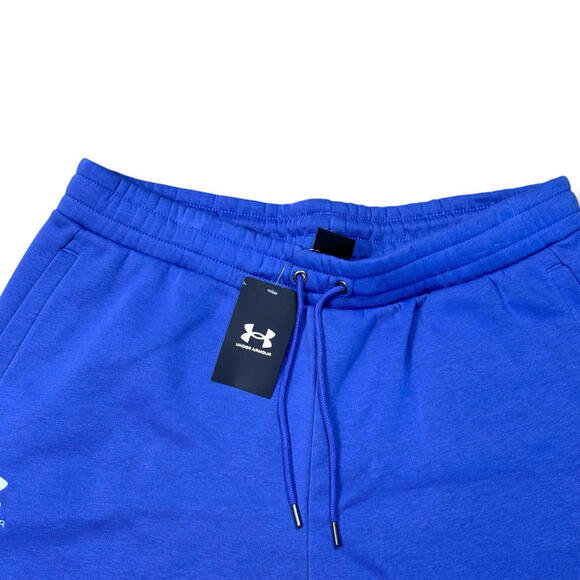 NWT Under Armour Women’s UA Icon Fleece Boyfriend Shorts Blue $60 Casual Gym SzL - Picture 4 of 10